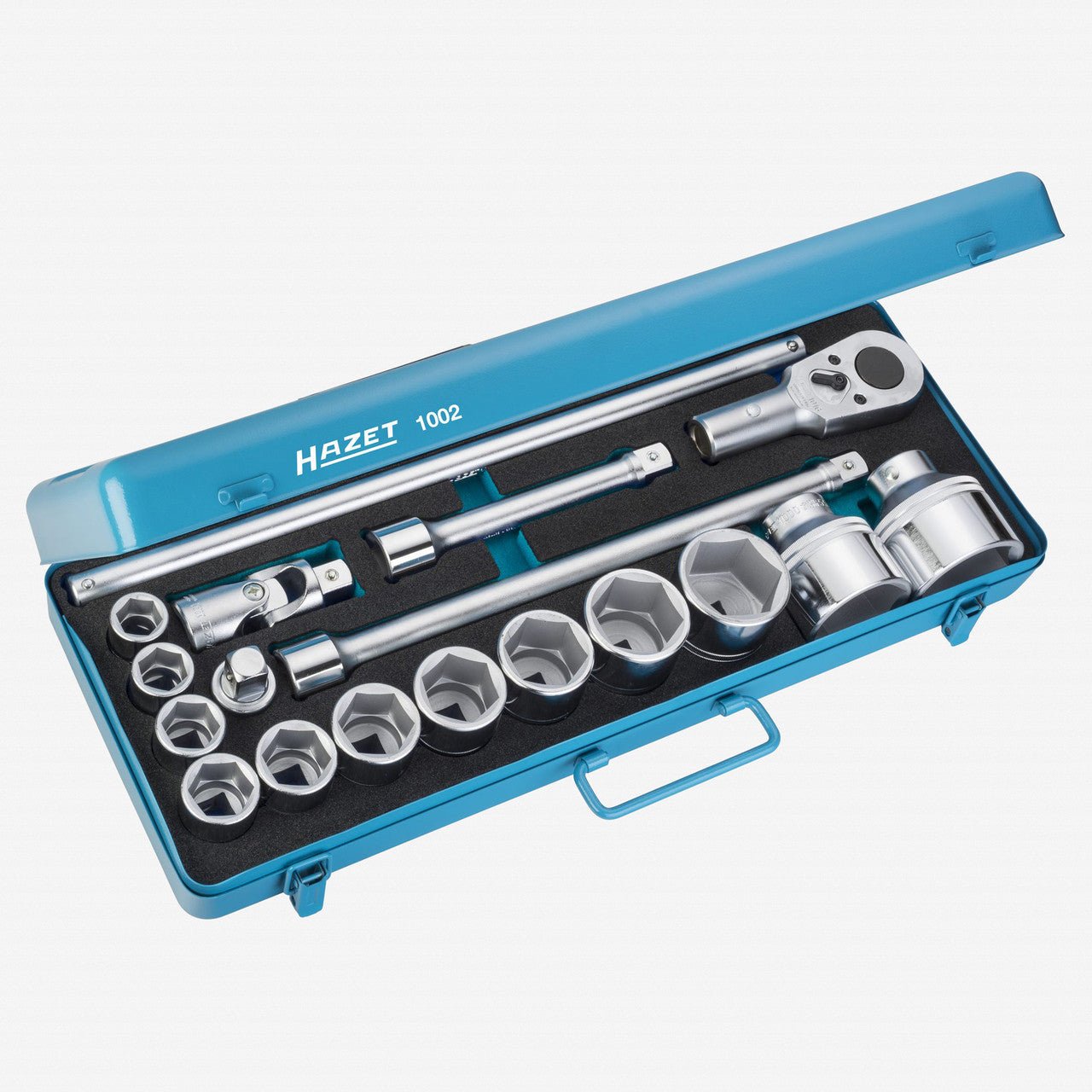 Hazet 1002 3/4" Metric Socket Set, 22-60mm, 18 Pieces