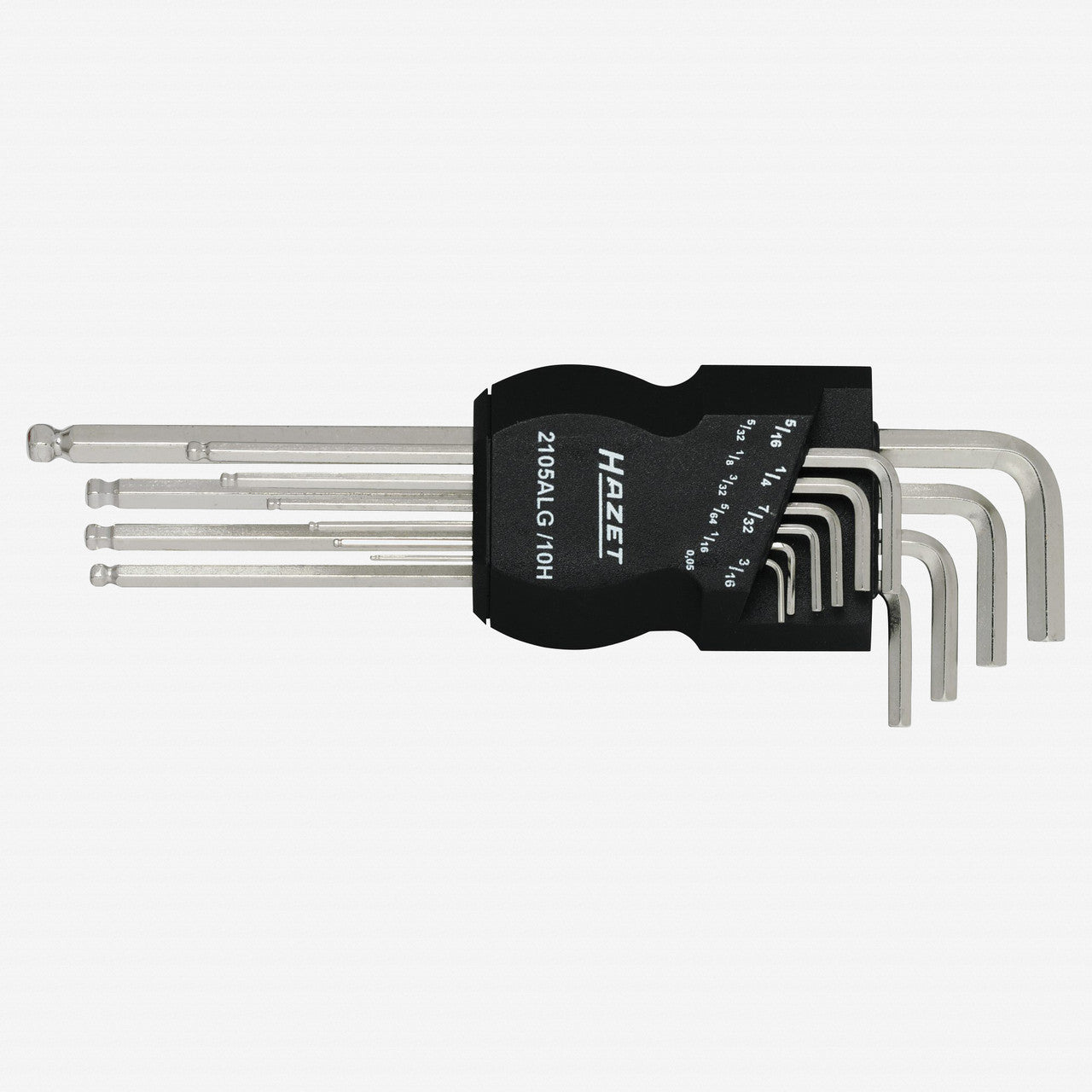 Hazet 2105ALG/10H Ball End SAE L-Key Set Long