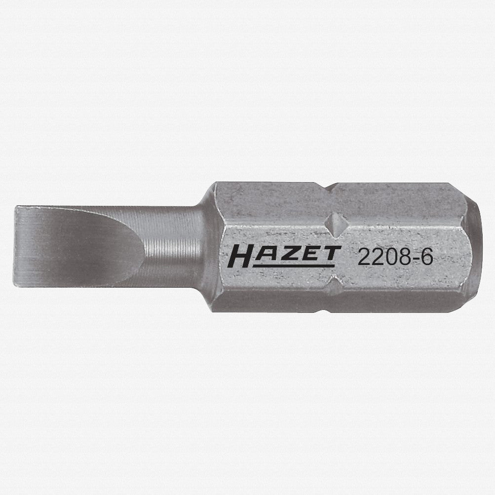Hazet 2208-4 0.5 x 4.0 x 25 mm Slotted Bit, 1/4" Drive