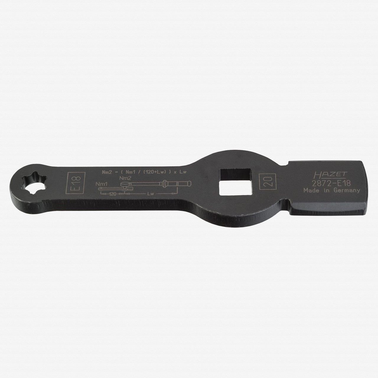Hazet 2872-E18 External TORX Slogging Wrench with 2 Striking Faces, Size E18