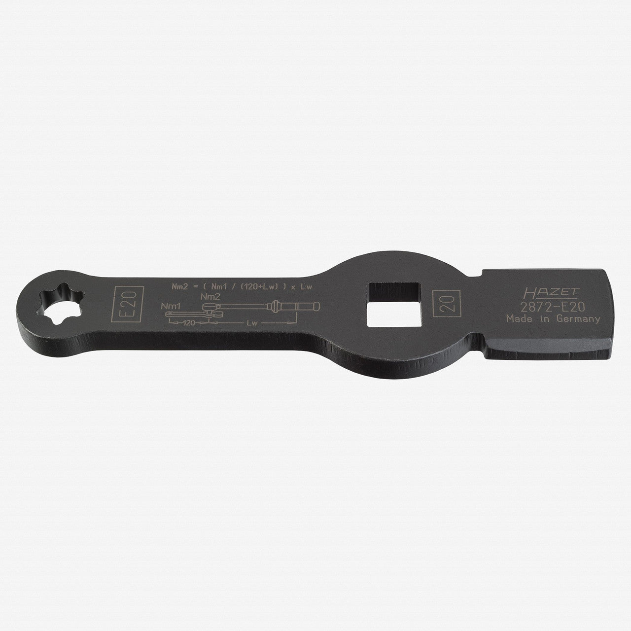 Hazet 2872-E20 External TORX Slogging Wrench with 2 Striking Faces, Size E20