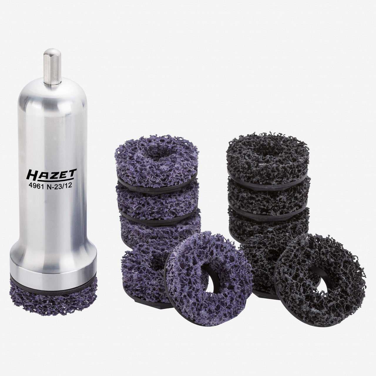 Hazet 4961N-23/12 Wheel Hub Grinder Set for Commercial Vehicles, 12 Pieces