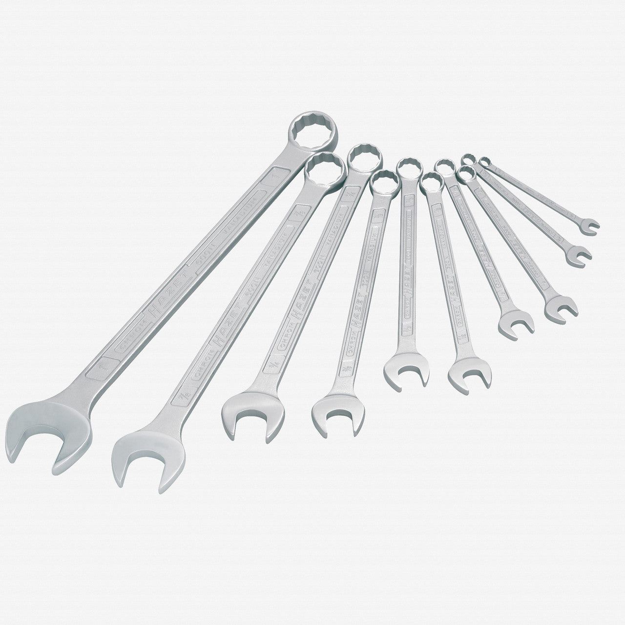 Hazet 600NA/10 12 Point Combination wrench set 10 pc SAE set