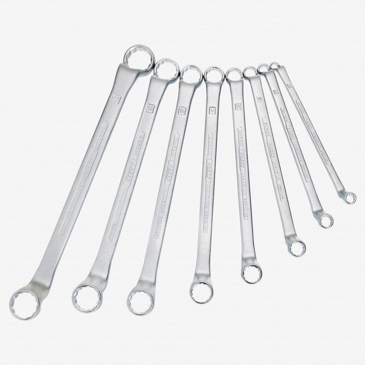 Hazet 630/12 Double Offset Metric Box-end Wrench Set, 12 Pieces