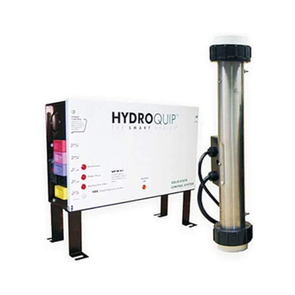 Heater Assembly, HydroQuip, Versi-Heat, 5.5kW, 230V, 2″ x 13″Long, w/2 60″ 3 Pin Molded J&J Plugs: 22-C7B-000-OPP3