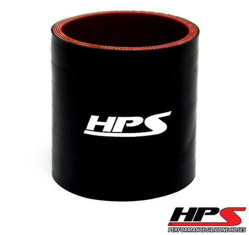 HPS HTSC-250-BLK 4 Ply Reinforced Silicone Hose Coupler 2.5" ID - 3" Long Black