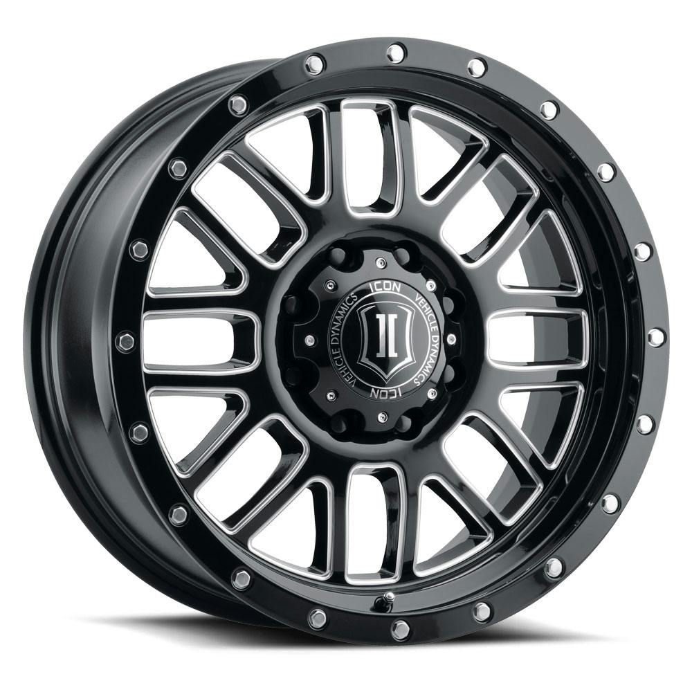 ICON Alloys 1220905556GBMW ICON ALLOYS ALPHA GLS BLK MILL WIN - 20 x 9 / 5 x 150 / 16MM / 5.625" BS