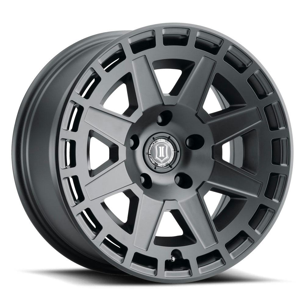 ICON Alloys 3217856350SB ICON ALLOYS COMPASS SAT BLK - 17 X 8.5 / 6X135 / 6MM / 5" BS
