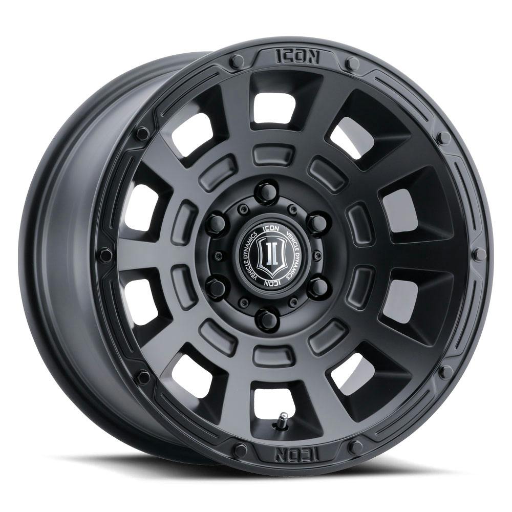 ICON Alloys 2817855557SB ICON ALLOYS THRUST SAT BLK - 17 X 8.5 / 5 X 150 / 25 MM / 5.75" BS