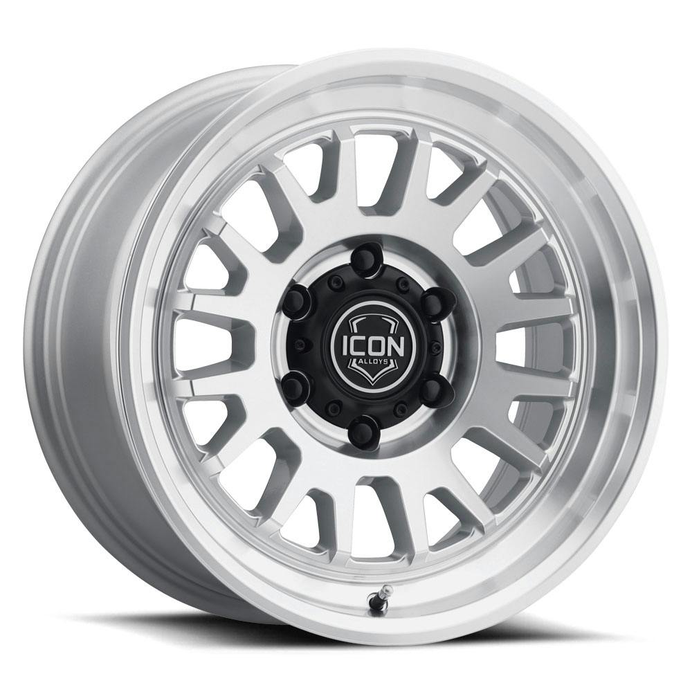 ICON Alloys 8217857345SM ICON ALLOYS ANZA SILVER MACHINED - 17 X 8.5 / 5 X 5 / -6MM / 4.5" BS