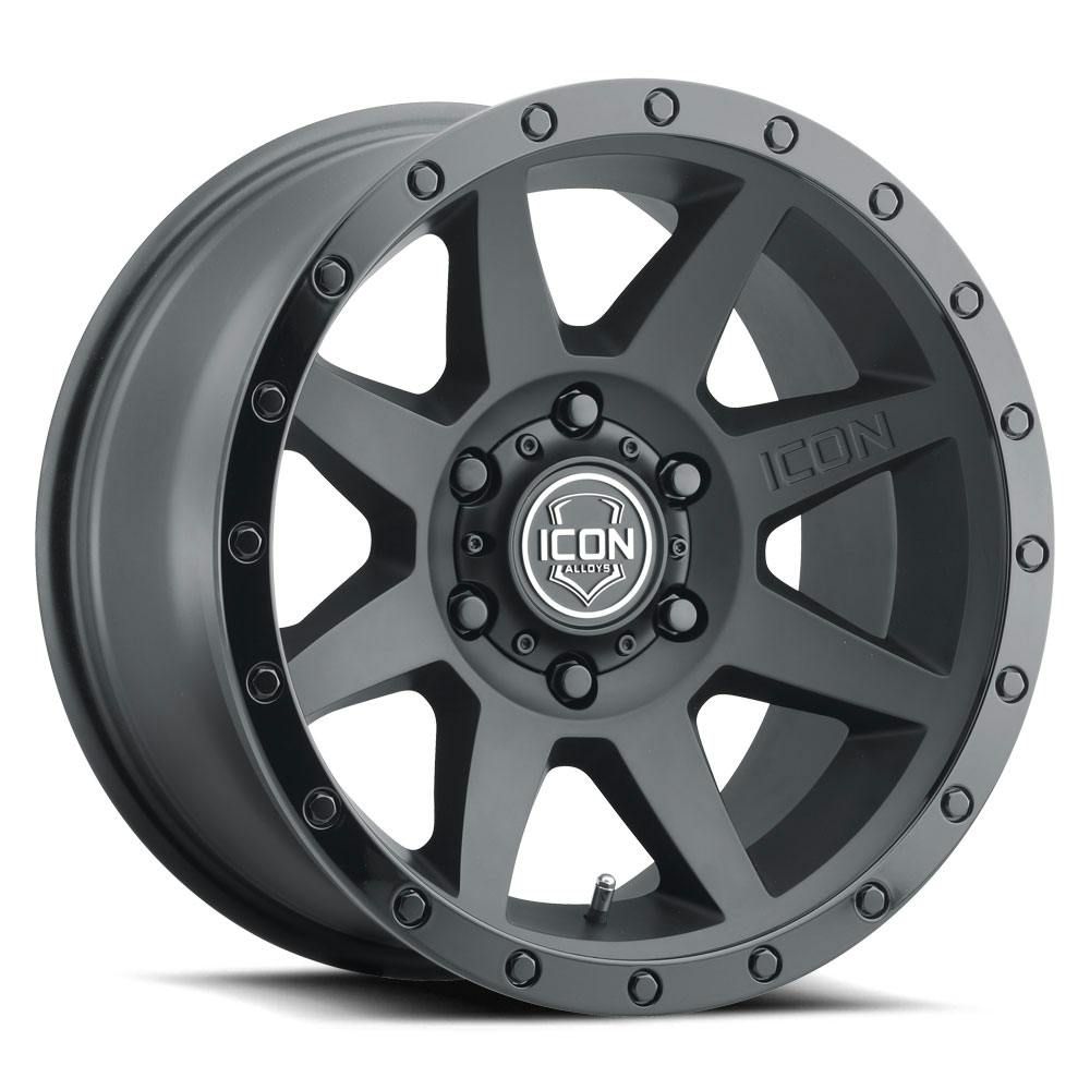 ICON Alloys 1817855557DB ICON ALLOYS REBOUND DBL BLK - 17 X 8.5 / 5 X 150 / 25MM / 5.75" BS