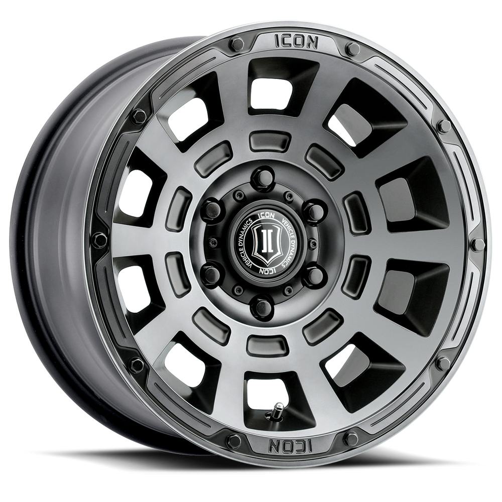 ICON Alloys 2817855557SSBT ICON ALLOYS THRUST SMK SAT BLK -17 X 8.5 / 5 X 150 / 25 MM / 5.75" BS