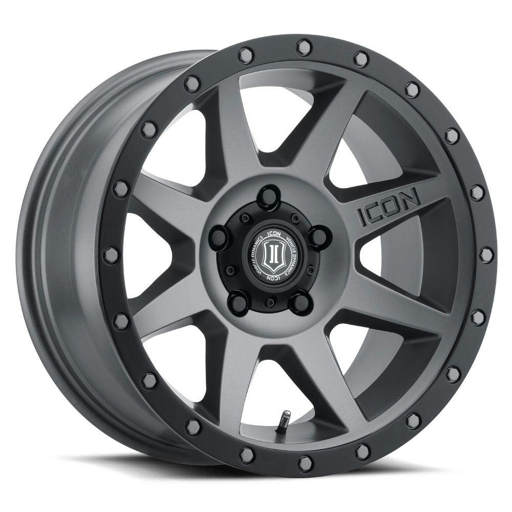 ICON Alloys 1817856547TT ICON ALLOYS REBOUND TITANIUM - 17 x 8.5 / 5 X 4.5 / 0MM / 4.75" BS