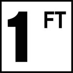 Inlays 1 FEET 6 x 6 Tile 4″ Lettering C620010 (Skid Resistant)