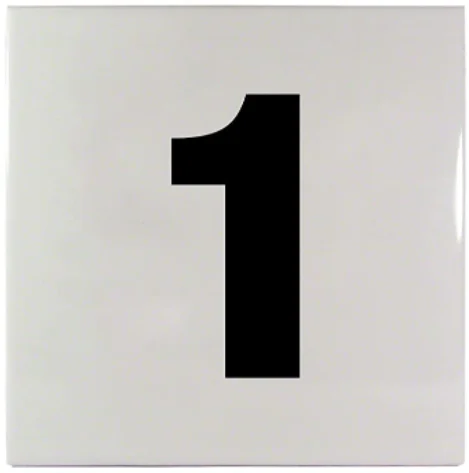 Inlays 6×6″ Ceramic Tile 4″ Letter #1 Smooth Frost-Proof Pool Deck Depth Marker – C611010