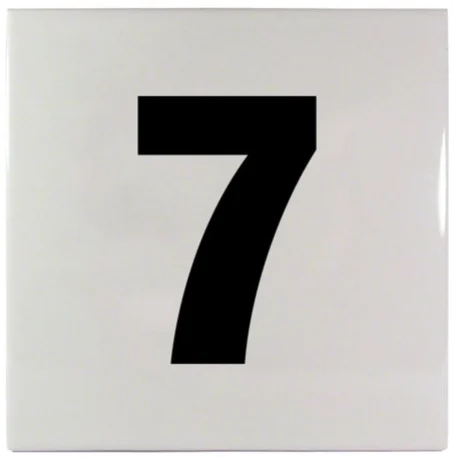 Inlays 6×6″ Ceramic Tile 4″ Letter #7 Smooth Frost-Proof Pool Deck Depth Marker – C611070