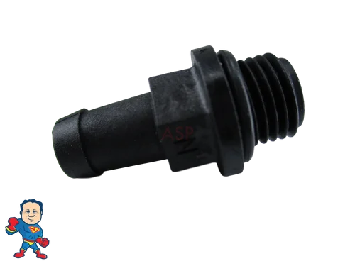 Intertek LX 48/56 Frame Fine Thread Barbed Bleeder Plug w/ O-Ring for Jacuzzi Sundance Wet End