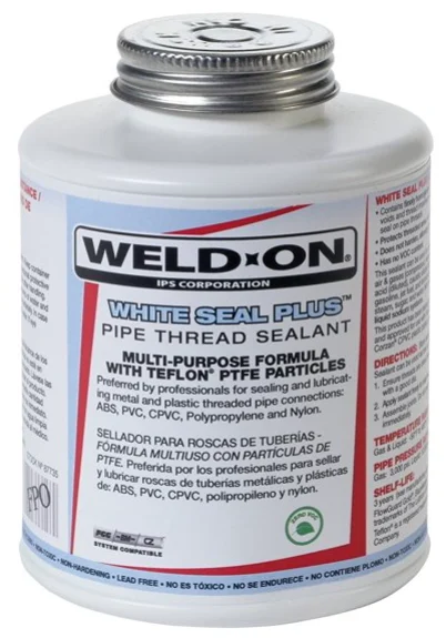 IPS 1/4 Pint Weld-On White Seal Plus Teflon Thread Sealant – 87725