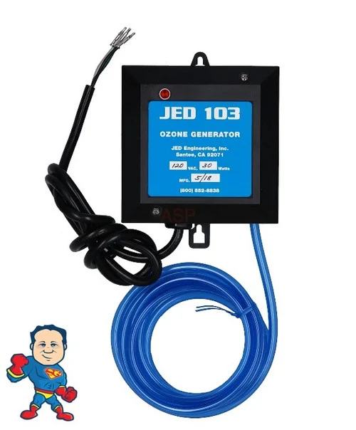 JED 103 Corona Discharge Ozonator 115V with 4 Pin Amp Cord – Hot Tub Water Purification System