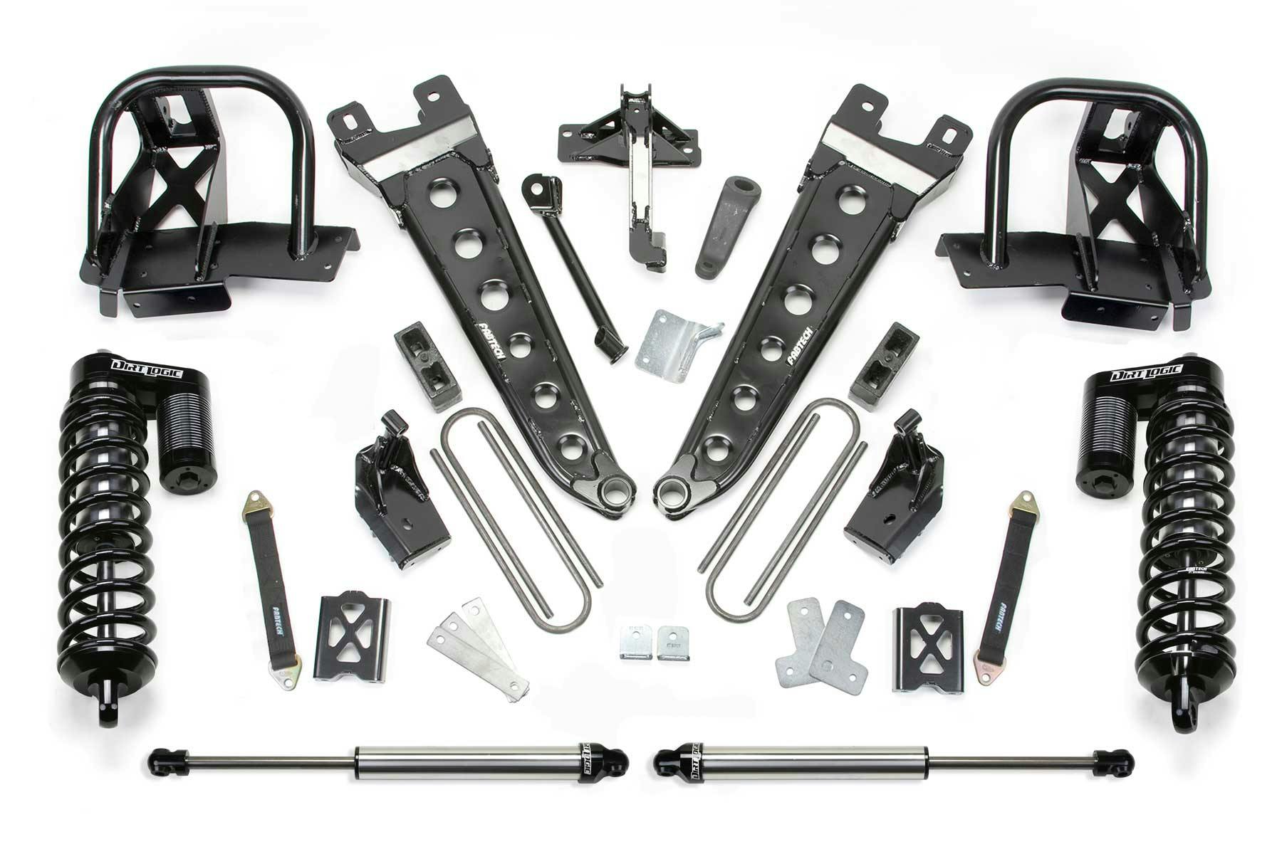 Fabtech K20122DL 6" Radius Arm System with Dirt Logic Shocks