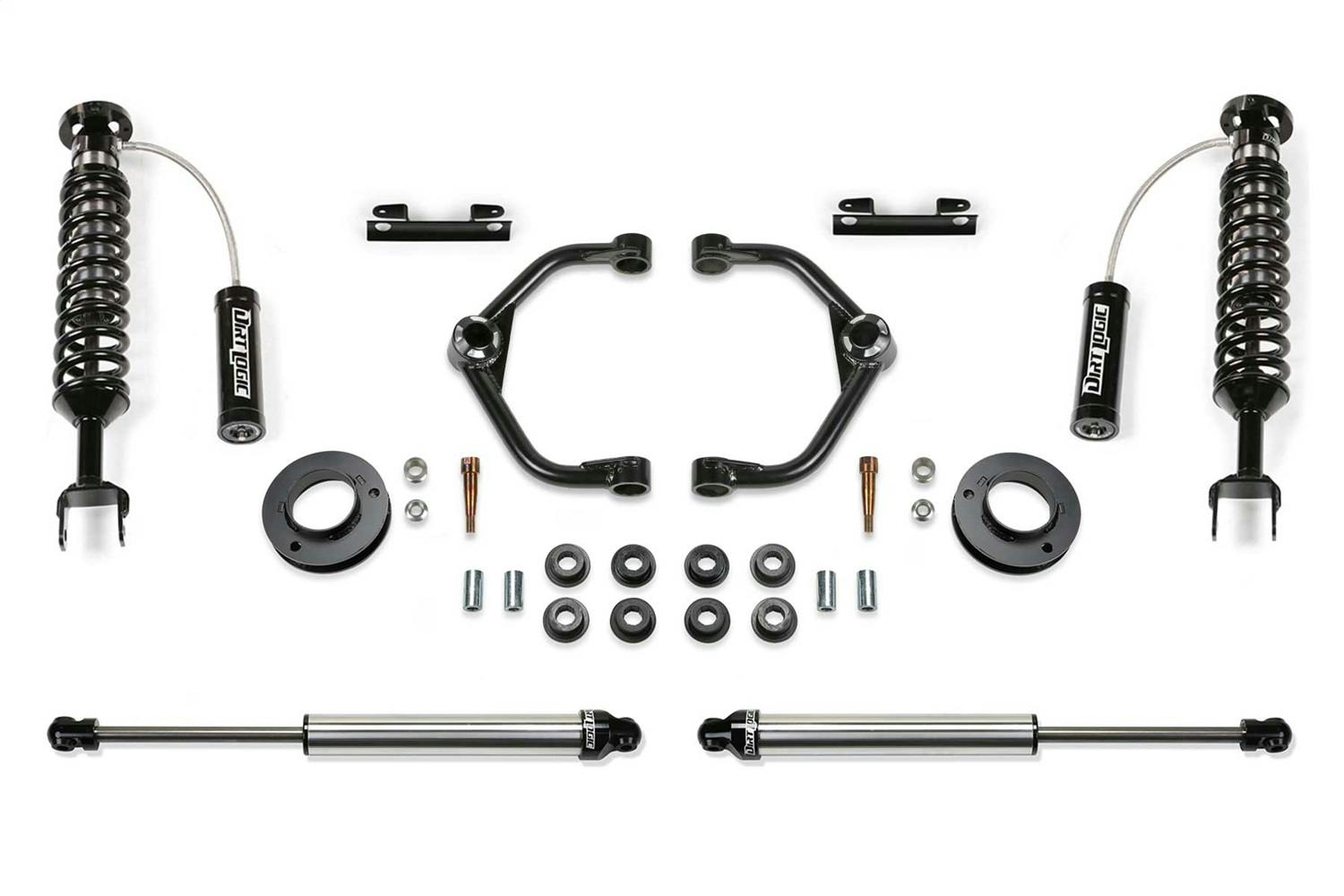 Fabtech K3172DL 3" Ball Joint UCA Lift Kit with Coilovers / Shocks