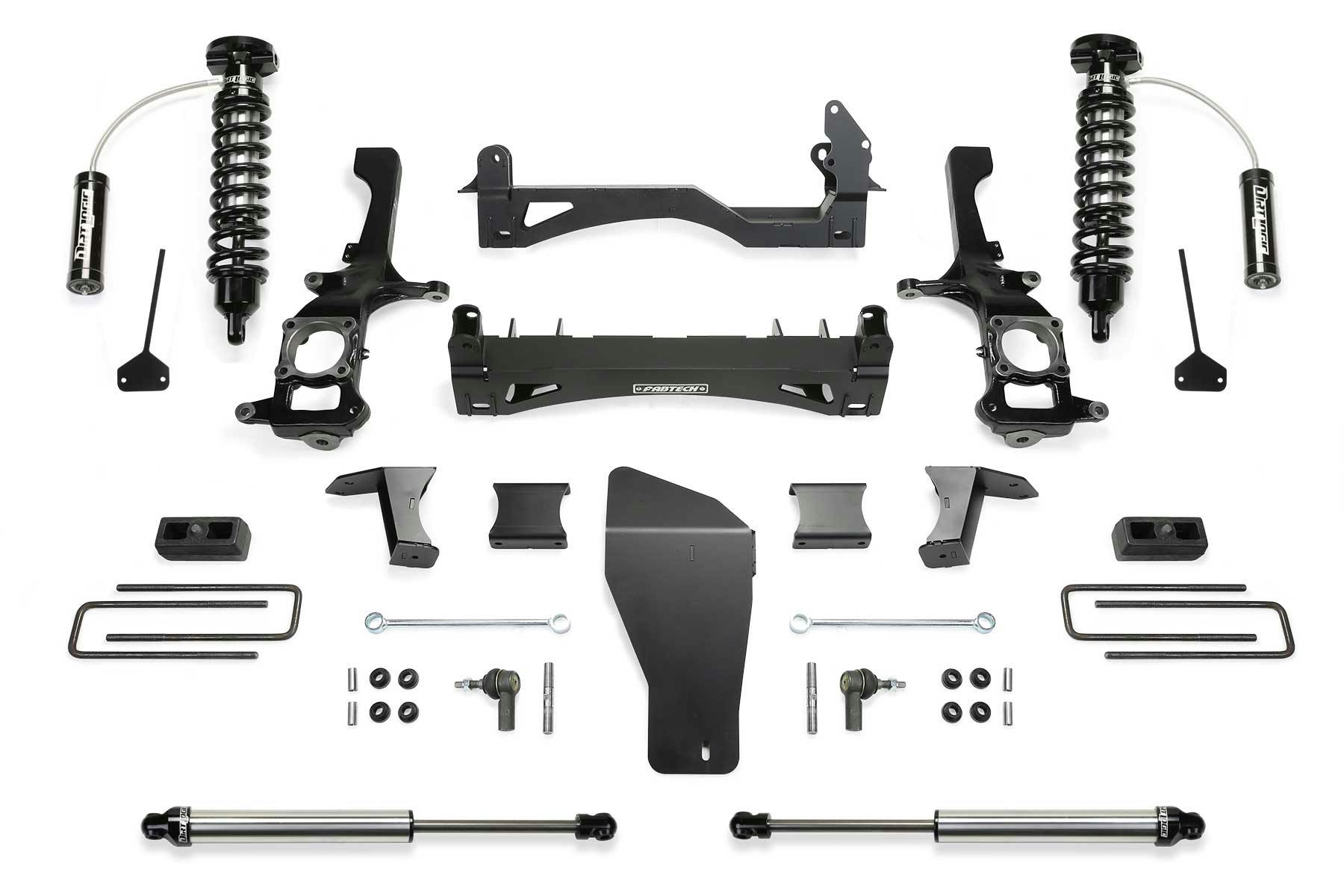Fabtech K6006DL 6" Performance System with Coilovers & Shocks