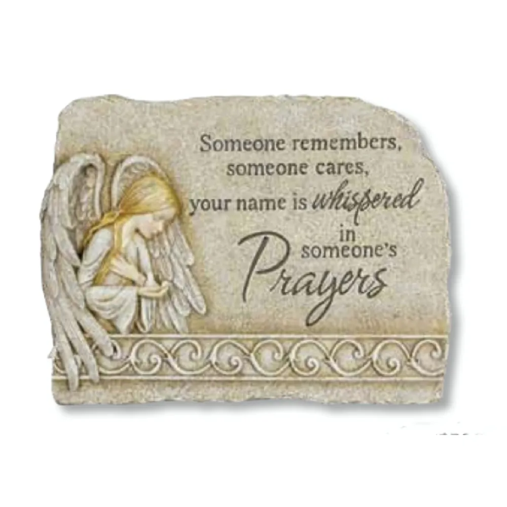 10.5″ Religious Prayer Angel Outdoor Garden Cemetery Memorial Stone