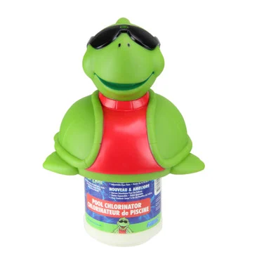 Keep Your Pool Sparkling with an 11.5″ Green Turtle Chlorine Dispenser!