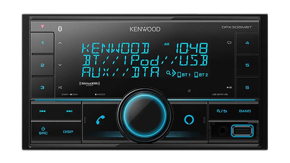 Kenwood DPX305MBT Double Din Digital Media Receiver with Bluetooth