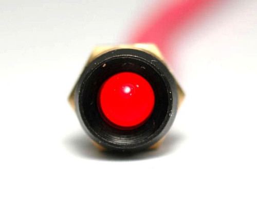 K4 Switches 17171 Super Bright 12 Volt Red LED Indicator Light w/ Black Bezel