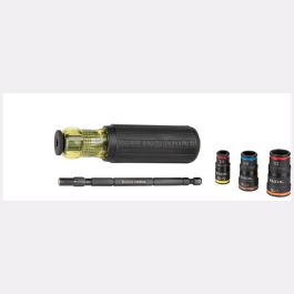 Klein Tools 7-in-1 Impact Rated Flip Socket Set with Handle
