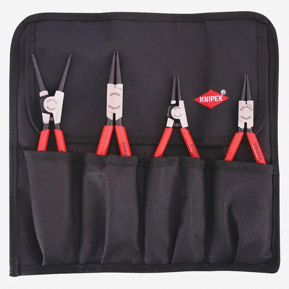 Knipex 4 Piece Circlip Pliers Set in Pouch - Straight