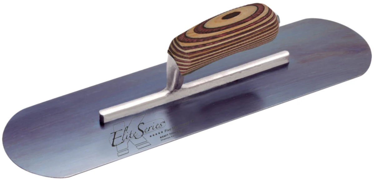 Kraft Elite Series Five Star™ 16″x4″ Blue Steel Pool Trowel w/ Wood Handle – CFE279B