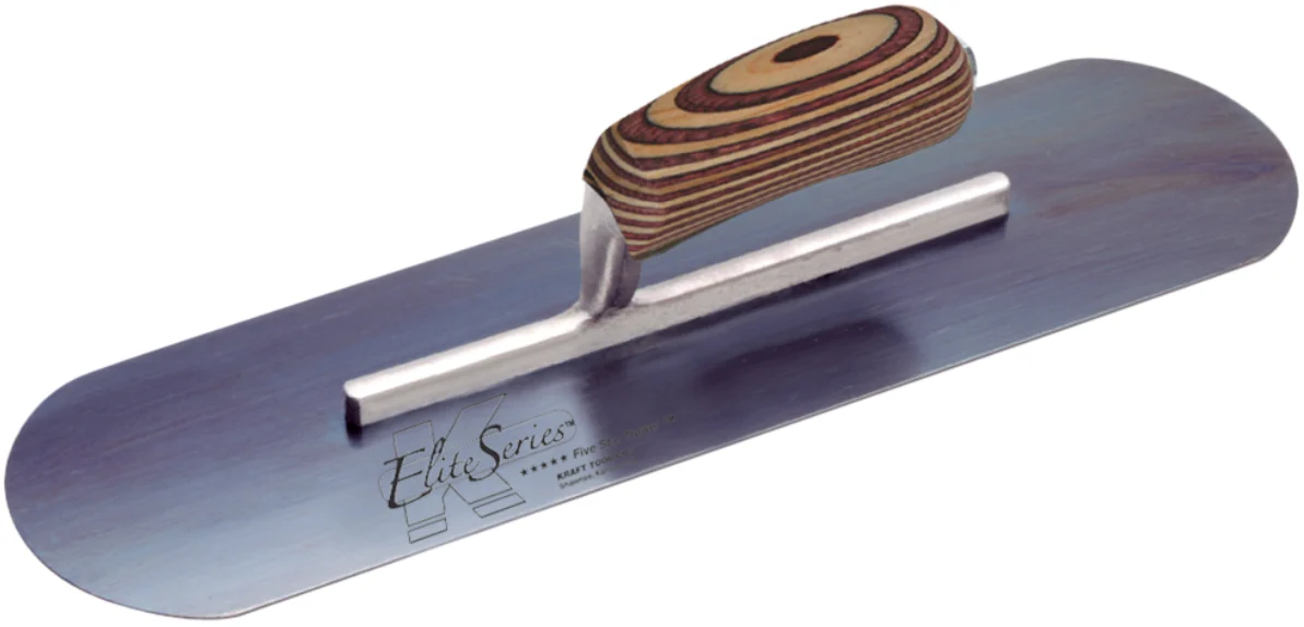 Kraft Elite Series Five Star™ 20″x5″ Blue Steel Pool Trowel w/ Wood Handle – CFE295B