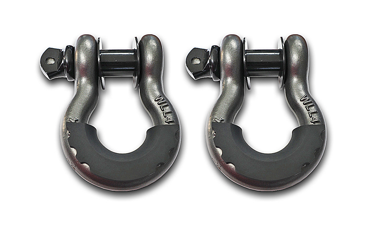 LoD Offroad SHK1000 3/4" D-Ring Shackle Kit in Gray with Isolators
