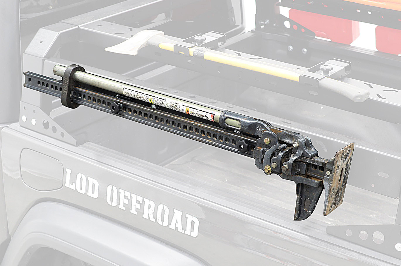 LoD Offroad JHL2021 Black Ops Bed Rack Hi-lift Jack Mounts for 20-26 Jeep Gladiator JT