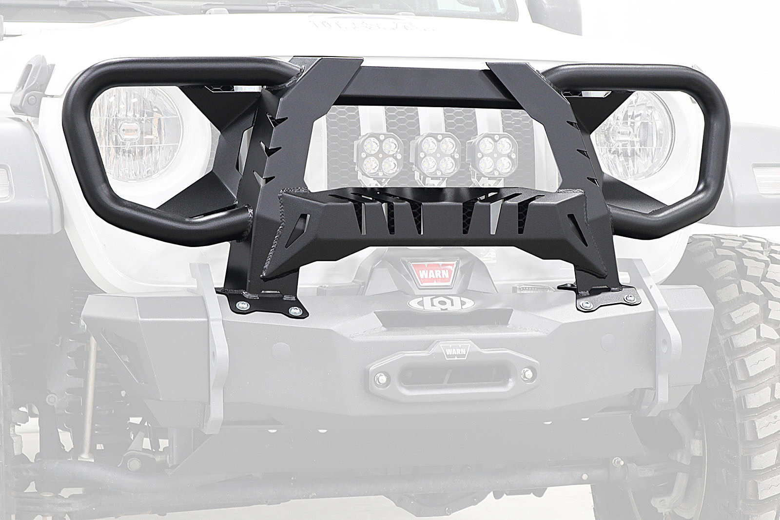 LoD Offroad JFG1881 Black Ops Front Full Guard for 07-26 Jeep Wrangler JK, JL & Gladiator JT with a Black Ops Front Bumper