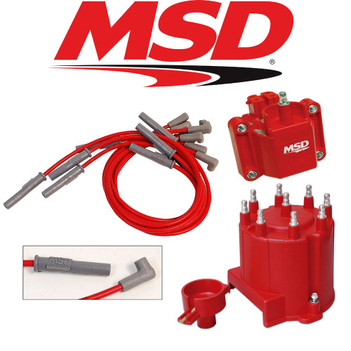 MSD Ignition Tuneup Kit - 1990-95 Chevy/GMC Truck 454/7.4L Cap/Rotor/Coil/Wires
