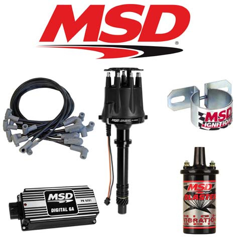 MSD 900013 BLACK Ignition Kit - Digital 6A/Distributor/Wires/Coil/Bracket SBC
