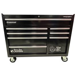 Magnum 8-Drawer Roller Cabinet, 46" x 18" x 37" - TBR468BLK
