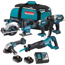 Makita 18V LXT 6 Tool Combo Kit, 2x 4.0Ah