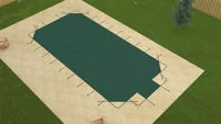 Merlin Dura-Mesh II Grecian 16’6 X 34’6 4X8 Ctr. Green Safety Pool Cover
