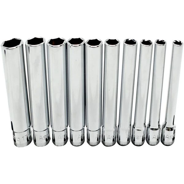 Astro Pneumatic 4110 10pc 3/8" Drive Deep Metric Socket Set 4-¾" Clearance