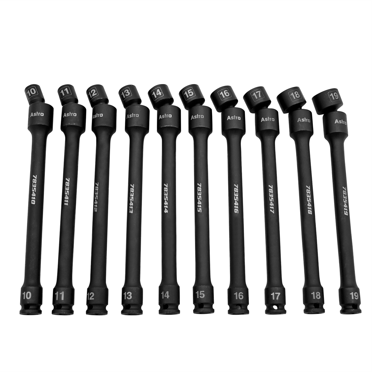 Astro Pneumatic 78354 10pc 3/8" Drive Pinless Torque-Saver Extension Socket Set 30% More Torque