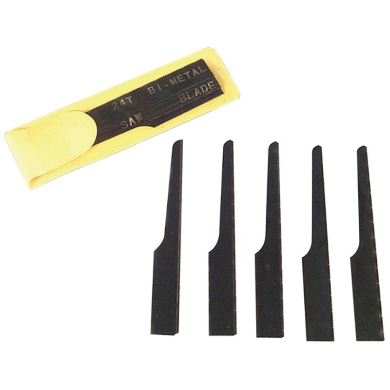 Astro Pneumatic 5SAW 5-Piece Bi-Metal Blade Set 24 TPI Yellow Sleeve for Model 129TW Air Saber Saw