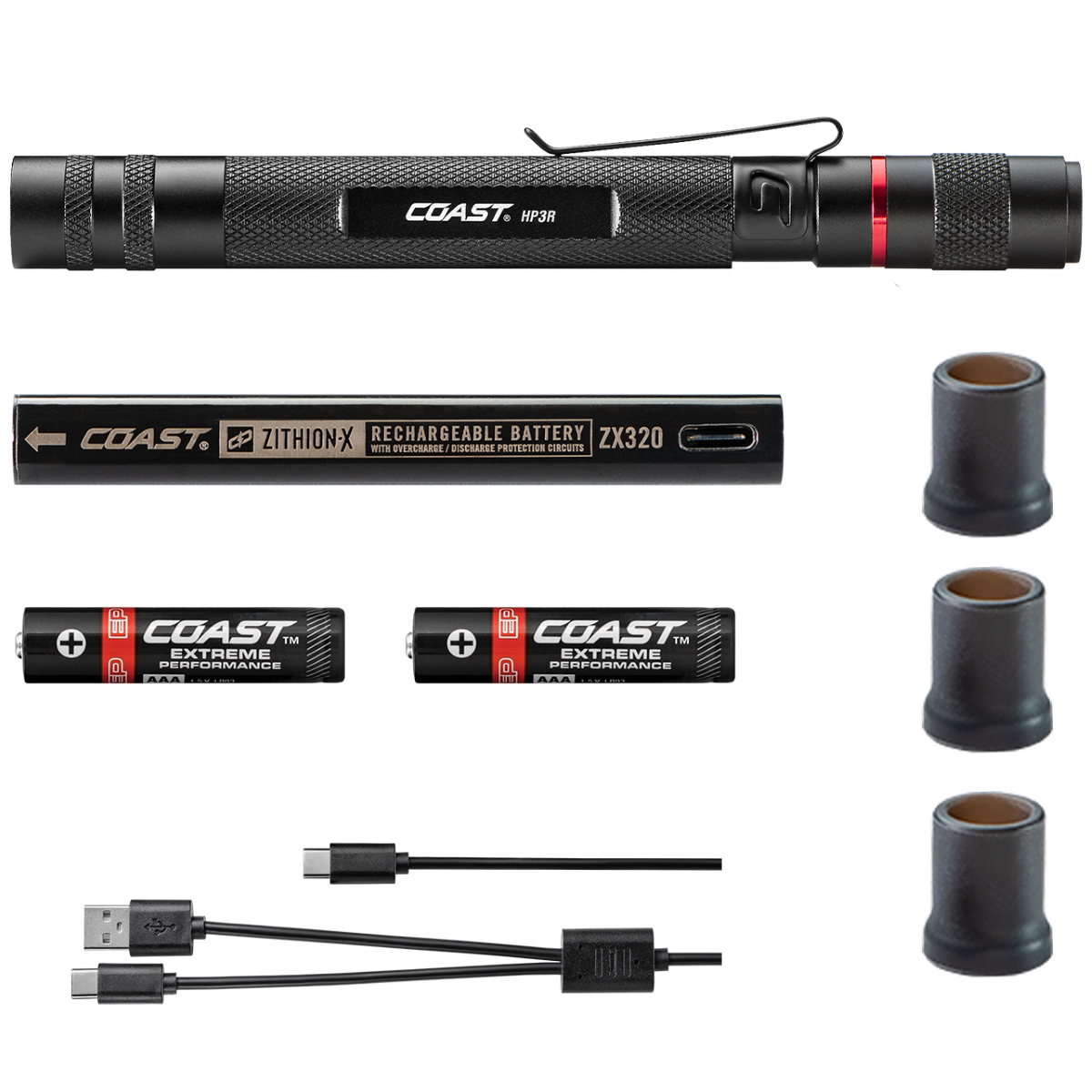 Coast HP3R 500 Lumen Rechargeable Penlight Black - Part 20818