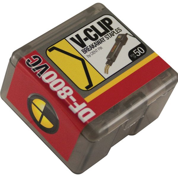 Dent Fix Equipment V‑Clip Breakaway Staple Stainless Steel DF800VC‑50 Pack of 50