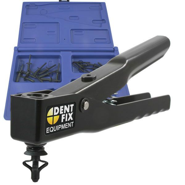 Dent Fix Equipment DFCT887 Slimline Plastic Riveter Kit with 1‑in pliers and short/long rivets