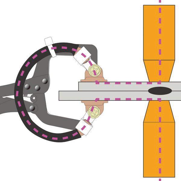 Dent Fix Equipment DFSP360 Shunting Plier for Spot Welding, redirects current around E‑Coat coatings