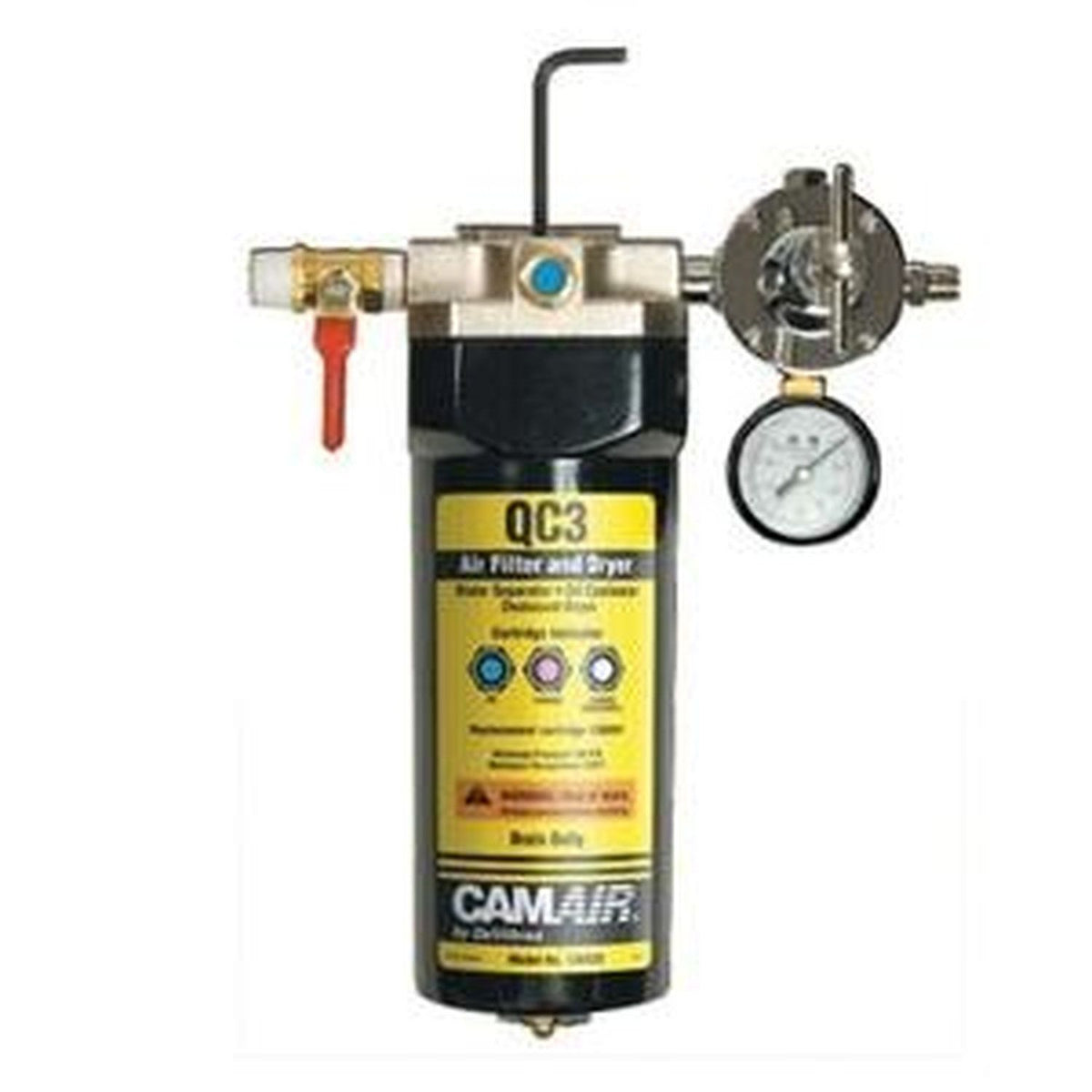 DeVilbiss 130525 Light Duty Desiccant Filter with 1/2 in Inlet and 1/4 in Outlet